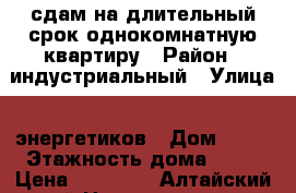 сдам на длительный срок однокомнатную квартиру › Район ­ индустриальный › Улица ­ энергетиков › Дом ­ 10 › Этажность дома ­ 10 › Цена ­ 11 500 - Алтайский край Недвижимость » Квартиры аренда   . Алтайский край